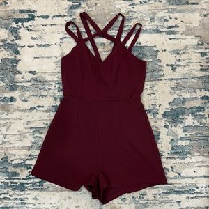 Romper- maroon